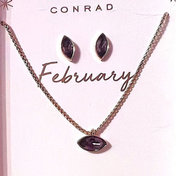 LC Lauren Conrad February Christmas Ornament Necklace And Earrings Set - Picture 2 of 3